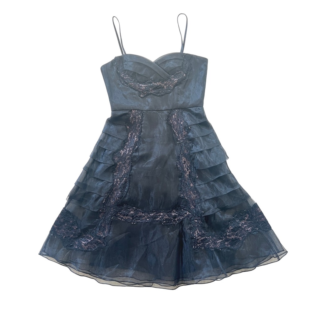 Vintage‎ Y2k 2000s BCBG Goth Fairycore Whimsigoth Grunge Lace Party Dress